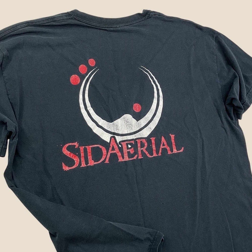 Sidaerial Graphic T-Shirt rock Black XL Double Sided Band Tee Gildan